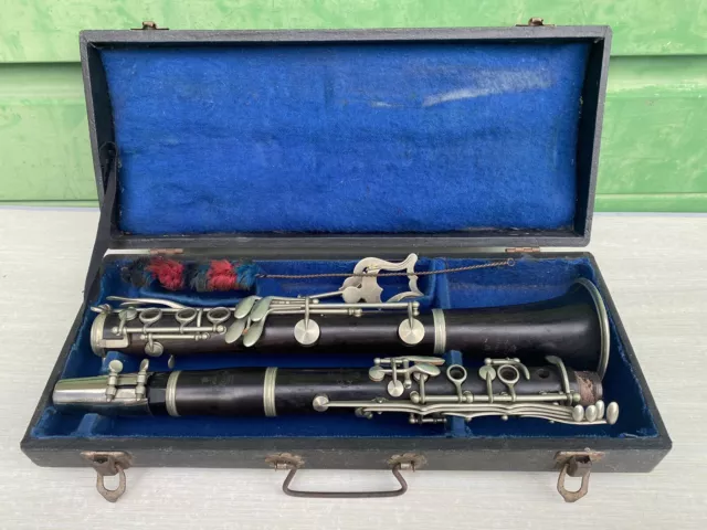 Clarinette ancienne flûte hautbois Noblet Paris coffret instrument musique