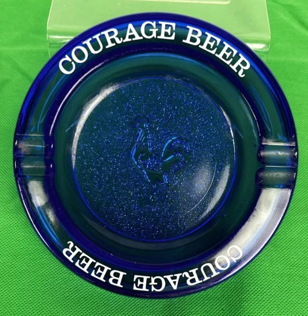 Courage Beer Advertising Ashtray / Trinket Dish 6" Diameter: Good Condition