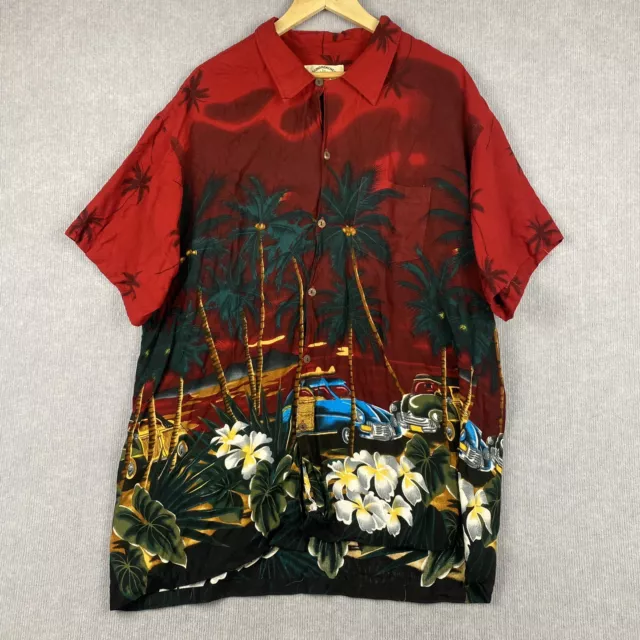 Sundrenched Australia Shirt Mens XXL Short Sleeve Button Up Tropical Hawaiian