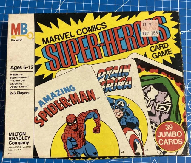 1978 Marvel Comics Super-Heroes Card Game Complete-All 39 Cards +  Instructions