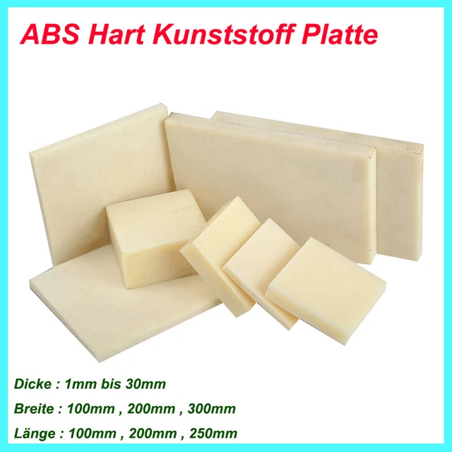 Piastra plastica dura ABS beige lamiera plastica spessore da 1 mm a 30 mm