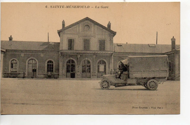 SAINTE MENEHOULD - Marne - CPA 51 - la Gare - one truck