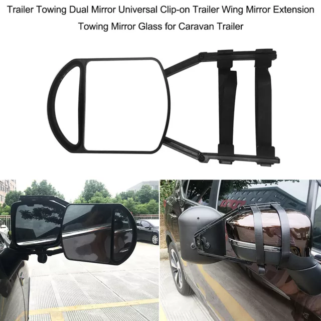 Clip-on Trailer Towing Side Dual Wing Mirror Extension for TRUCK  VAN RV U8G3