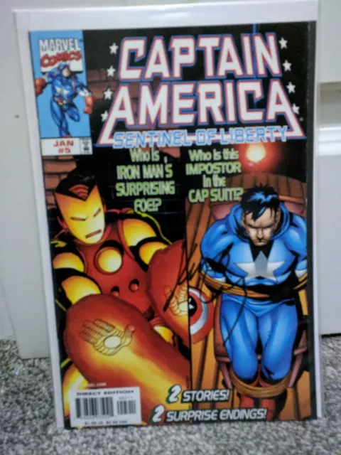 Marvel Comics Signed Ron Garney Captain America Sentinel Of Liberty #5 COA