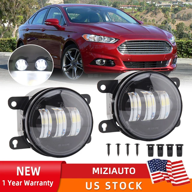 2x Clear LED Front Lens Bumper Fog Lights Lamps Assembly for Ford Focus Mustang
