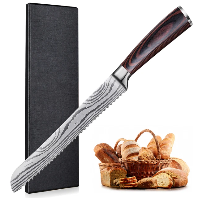8 Zoll Gezacktes Brotmesser Edelstahl Kuchen Brot Schneidewerkzeug Küchenmesser