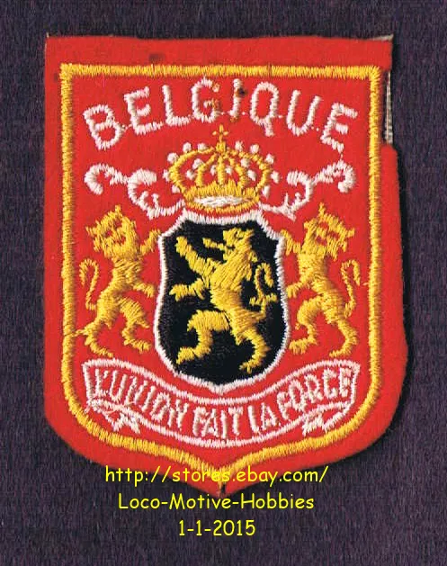 LMH PATCH Felt Woven Badge BELGIE BELGIQUE  Belgium Coat Arms Luxembourg Namur r