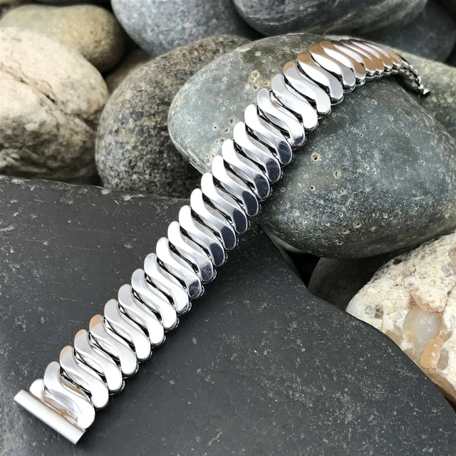 5/8" 1953 Flex-Let USA Premium Stainless Steel nos Unused Vintage Watch Band