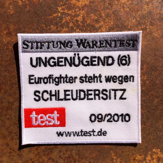 Eurofighter TaktLwG 74 Schleudersitz Patch Luftwaffe Bundeswehr Warentest Patch