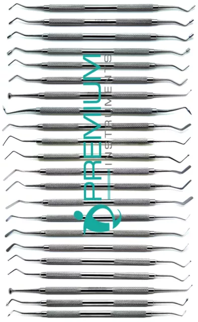 Dental Composite Plastic Amalgam Filling Full Double Ended Instruments Set of 22