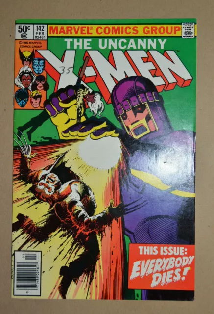 Uncanny X-Men #142 Newsstand Raw Variant Feb. 1981 Marvel Comics