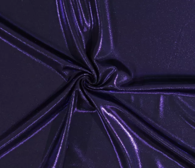 Metallic Spandex Purple 4-Way Stretch Poly/Spandex Fabric by the Yard D248.24