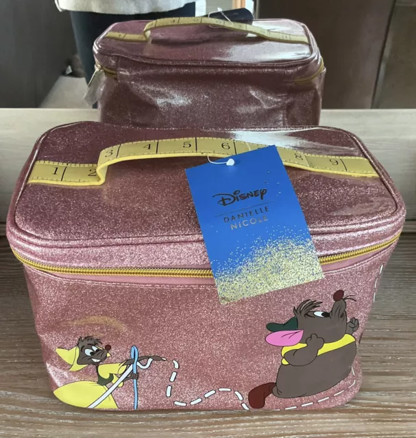 Disney Gus & Jaq Danielle Nicole Hand Bag Train Case Cinderella BNWT