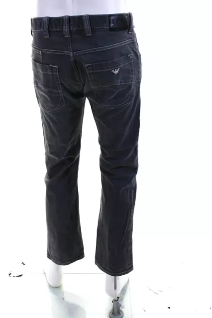Armani Jeans Mens Denim Mid Rise Zip Up Straight Leg Jeans Pants Gray Size 33 3