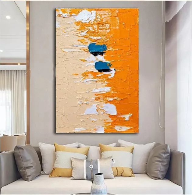 Orange Oil Painting Canvas Premium Quality Wall Art Print No Framed