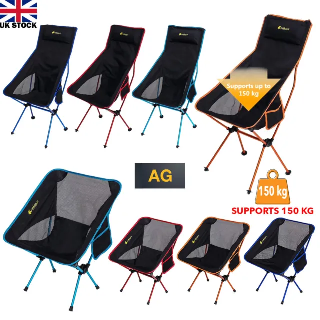 Lightweight Outdoor Folding Chair Camping Portable Seat Back Fishing Chair
