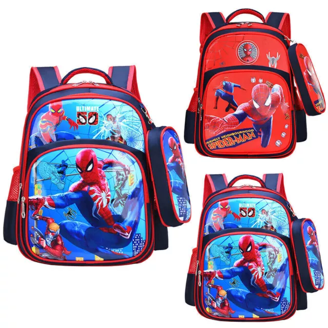 KIDS BOYS ANIME Superhero School Bag + Pencil Case Child Rucksack ...