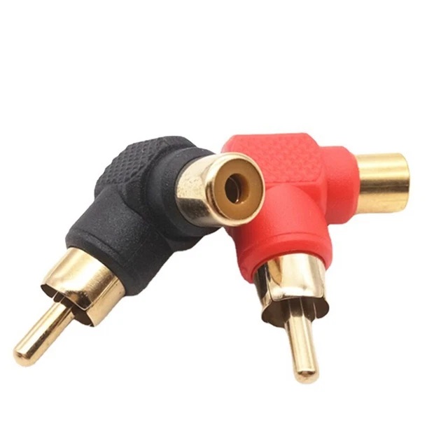 Audio Connector Set (10er Packung) RCA Männlich zu weiblich 90 Grad Winkel