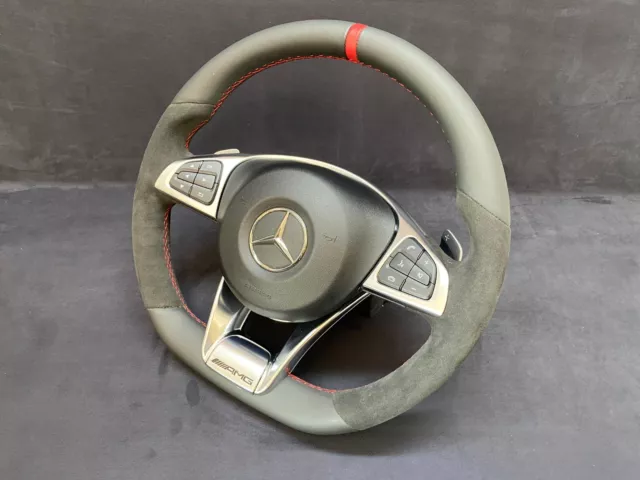OEM Mercedes Benz W205 W213 W253 W222 W167 Steering Wheel Paddles Leather  AMG
