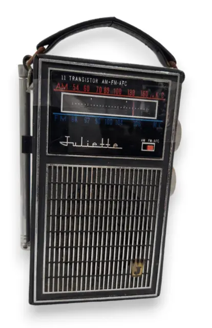 Vintage Juliette AM-FM-AFC 11 Transistor Portable Radio