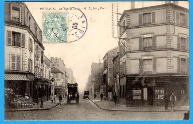 Cpa 92 Puteaux - La Rue De Paris