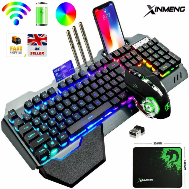 K680 Wireless RGB Backlit Rechargeable Gaming Keyboard Mouse Set for PS4 PS5