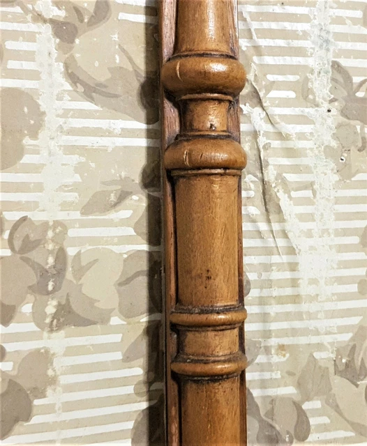 Victorian groove wall half carving column Antique french architectural salvage 3