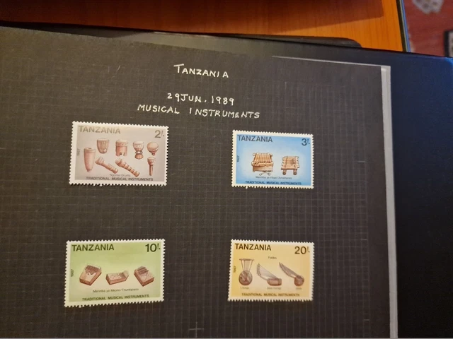 Tanzania 1989 Sg 660-663 Musical Instruments Mnh