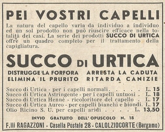 Y3474 URTICA juice - Vintage advertising - 1935 vintage advertising