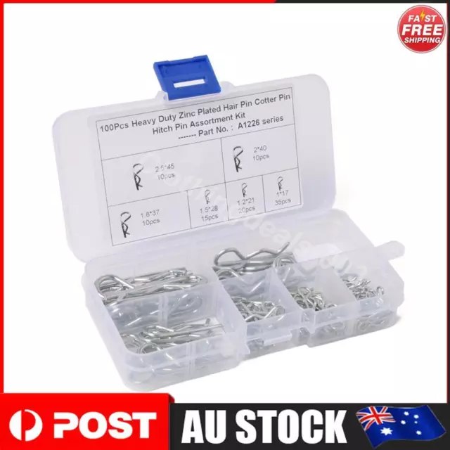 100pcs Fastener Pins with Plastic Box Retaining Clips Pin Clamp for Car Supplies