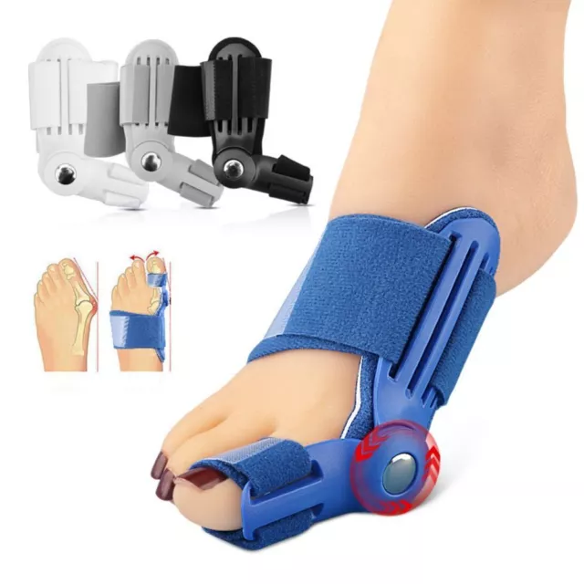 Black White Blue Orthopedic Bunion Corrector Adjustable Foot Care Tool  Unisex