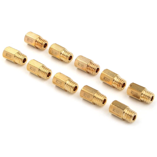 Hex Type Main Jets Nozzle for MIKUNI VM/TM/TMX Carburetor 170-260 10PCS