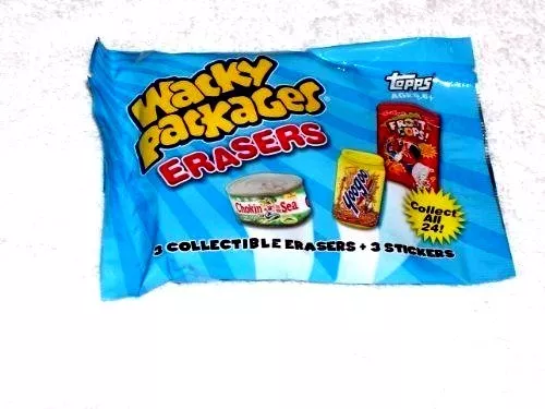 Wacky Packages Erasers Series2 "SEALED PACK" W/ 3 Erasers & 3 Matching Stickers