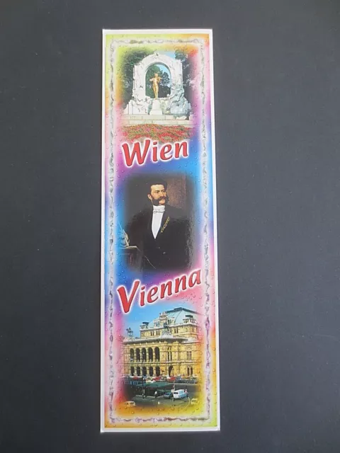 BOOKMARK Vienna Wien Austria Johann Strauss Portrait Opera House Statue Souvenir