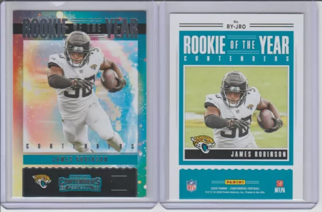 James Robinson Panini Contenders Football 2020 Rookie Of The Year RC Card