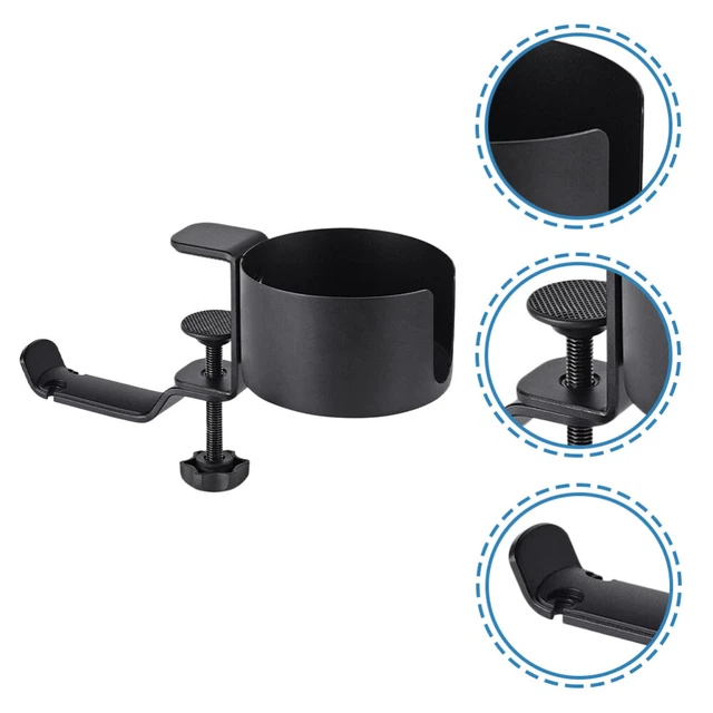 Support Casque KIWIFOTOS Avec Hub USB 4 Ports - Rotatif 360°, Clip Câble, Pour Bureau Épaisseur 10-40mm