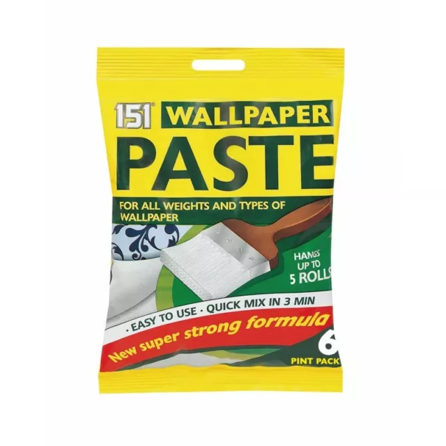 New 5 Roll Extra Strong Wallpaper Paste Super Stick Adhesive Wall Paper Glue