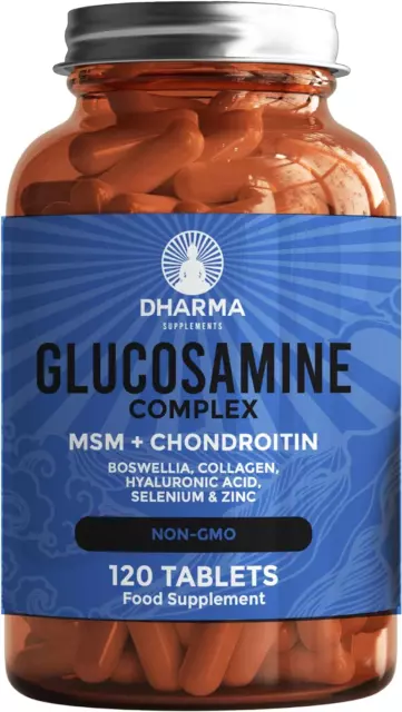 DHARMA Glucosamine Avec Chondroïtine, MSM, Collagène, Acide Hyaluronique, Boswel 2