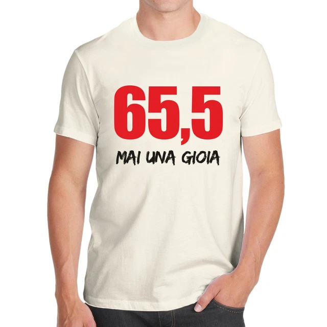 T Shirt Fantacalcio Maglietta Amici Calcio 65,5 Mai Una Gioia T-Shirt Divertente