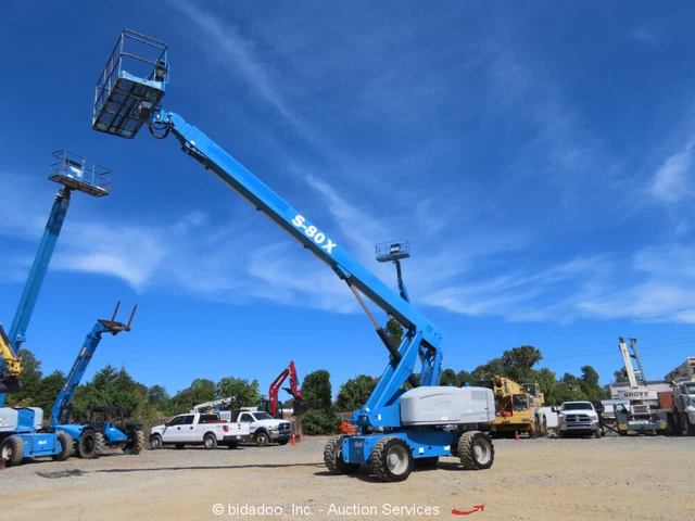 2013 Genie S-80 4WD 80' Telescopic Boom Lift Man Aerial Platform Diesel