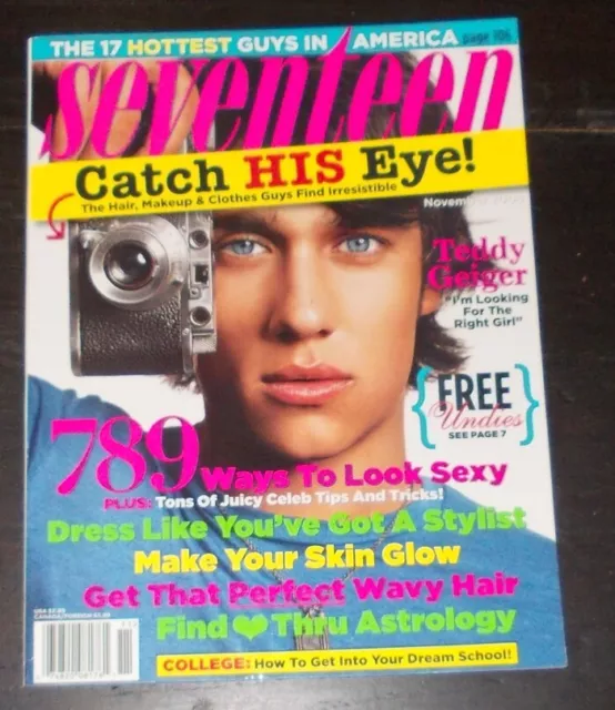 Seventeen magazine TEDDY GEIGER November 2006 photos Tyler Johnson