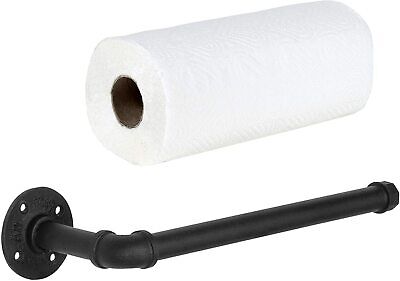 MyGift Wall-Mounted Industrial Pipe-Theme Paper Towel Holder