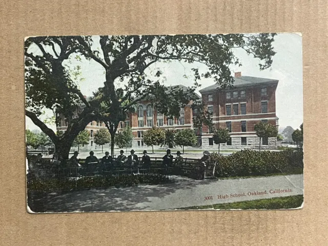 Postcard Oakland CA California High School Vintage 1908 PC