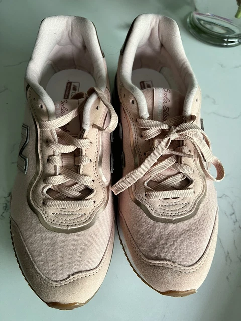 New Balance Women's Pink Lace Up Wlslakc1 Sola Sleek Sneakers Size 11B Euc