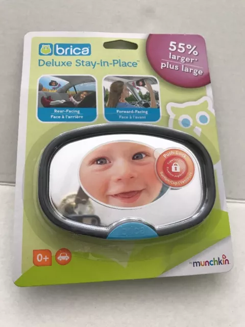 Munchkin Deluxe Stay-in-Place Baby New Automobile Mirror