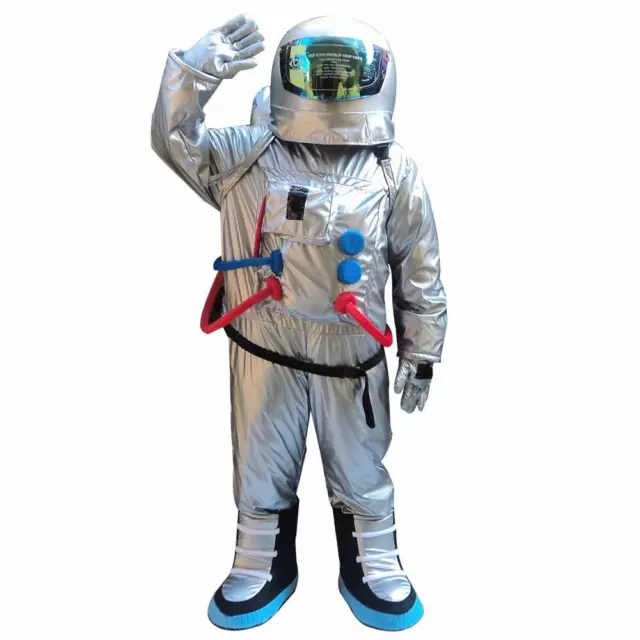 Mascotte Astronauta adulti vestito completo professional uomo casco tuta stivali