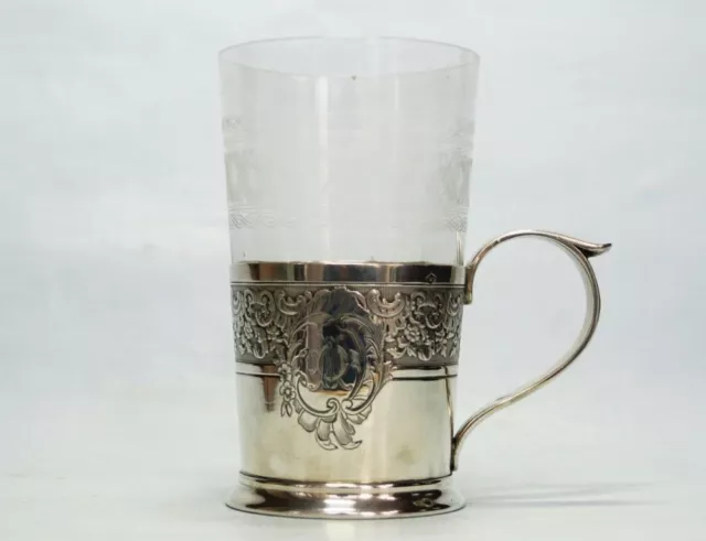 Teeglashalter  Frankreich  Silber 950 punziert  um 1900  Tea glass holder