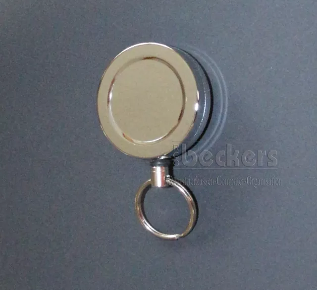 2 X Rollmatic Jojo Metall ausziehbar stabile Auszugschnur 75 cm aus Metall 50 mm