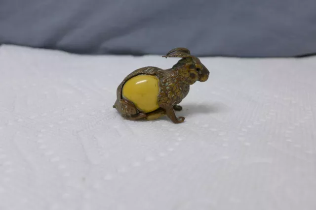 BT Vintage Figural Metal Tape Measure Rabbit Easter Bunny Egg