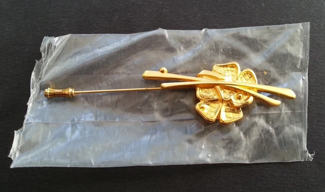 Broche Vintage Régine's Paris Diffuseur De Parfum - Dorée, Très Bon état, Jamais Portée